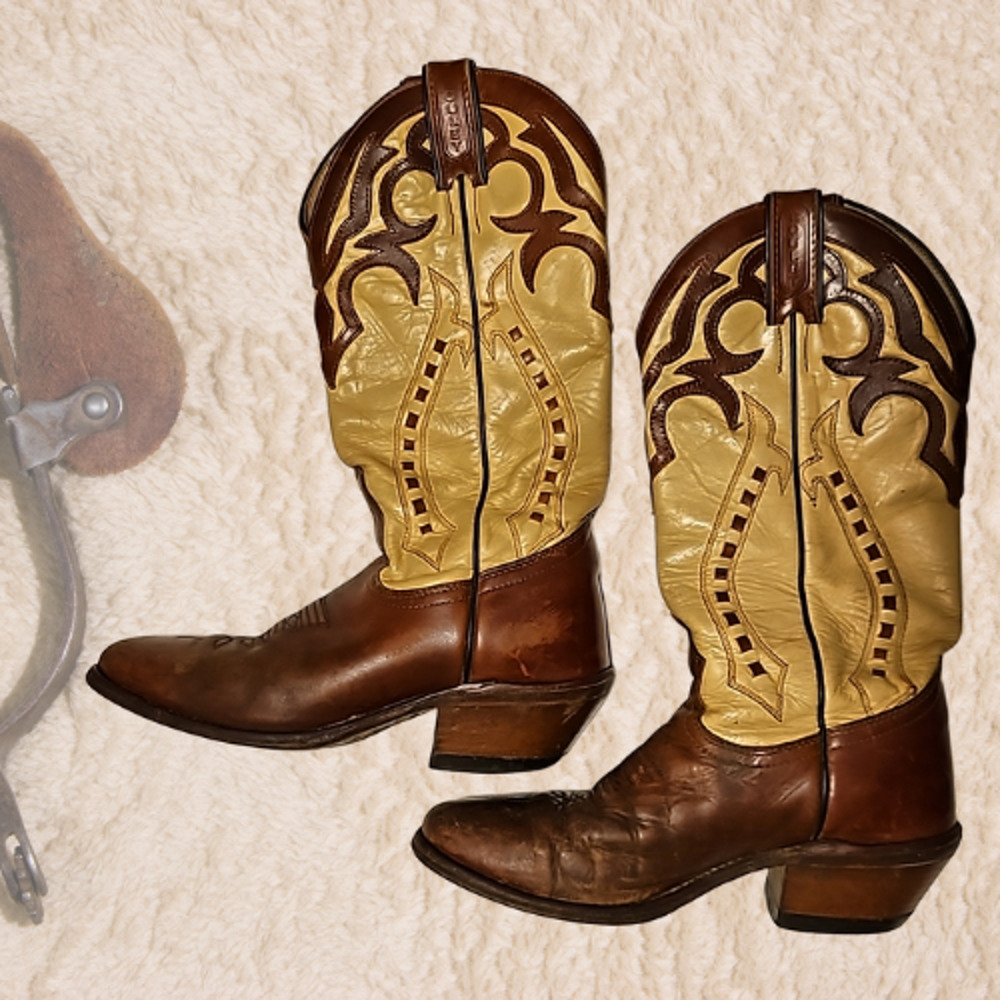 Vintage Boulet Western Boots Womens Size 7C Pre-Loved #4123